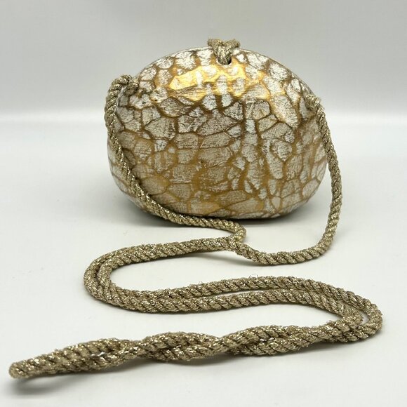 Timmy Woods Handcrafted Ovoid Crossbody Clutch - Picture 2 of 11